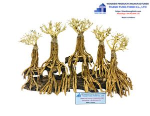 Décoration d'aquarium en bois flotté de bonsaï en acier inoxydable, forme irrégulière, écologique, multi-tailles, fabriqué au Vietnam - Product Image 1