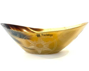 Bol décoratif artisanal en corne d'ange de qualité supérieure, accentuation par Tradebyd - Product Image 2