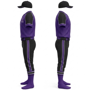 Uniforme de Béisbol Transpirable de Poliéster de Alta Calidad, Ropa Deportiva para Adultos, Impresión Digital Económica, Colores Personalizados, OEM - Product Image 5