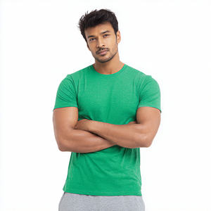 เสื้อยืดออกกำลังกายผู้ชายทรงสลิมฟิต 100% โพลีเอสเตอร์ ระบายอากาศ แห้งเร็ว คอกลม แขนสั้น สำหรับเล่นโยคะและออกกำลังกาย - Product Image 2