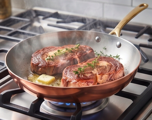 Rose Gold Copper Utensils With Attach Aluminium Handle And Lid For Kitchenware Hotel And Restaurant Use - Product Image 3
