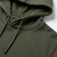 Sweat-shirt à capuche ZOTO vert olive épais, personnalisable, en molleton de coton uni, vente en gros