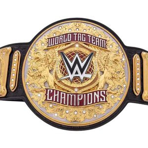 Ceinture de championnat du monde des équipes de la WWE, personnalisable, de haute qualité, or et noir, ceinture sportive personnalisée, ceinture de champion personnalisée, objet de collection - Product Image 2