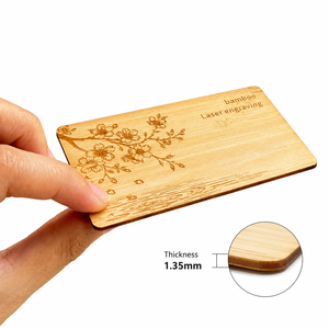 Carte NFC en bois de bambou personnalisée, carte intelligente RFID NTAG213, 85,5x54 mm, réinscriptible, programmable, communication sans fil - Product Image 2