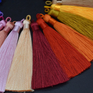 เครื่องประดับมาลาไหมเรยอนสั่งทำพิเศษ คุณภาพสูง แบรนด์ใหม่ สีสันหลากหลาย พู่หนา 8 ซม. สำหรับตกแต่งเสื้อผ้า 1 ชิ้น - Product Image 4