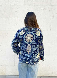 Elegant Suzani <b>Blazer</b> Handcrafted Embroidered Jacket Ethnic Fusion Wear for Modern Women - Product Image 6