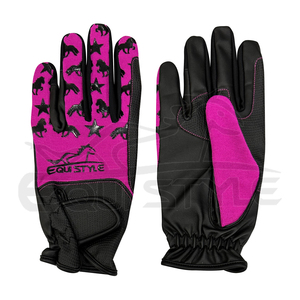 Gants d'équitation pour femmes, nouvelle arrivée, impression personnalisée en silicone, doigts entiers, légers, performance sportive, gants d'équitation en gros - Product Image 1