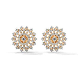 Pendientes de Diamantes Moissanite de Alta Calidad, Pendientes de Botón Chapados en Oro para Mujer, Joyería Fina para Exportación, Precio de Venta - Product Image 1