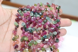 พลอยธรรมชาติรูปลูกแพร์ทัวร์มาลีนหลายเหลี่ยมขนาด8นิ้ว7*9มม. - Product Image 2