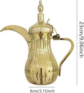 Théière arabe très demandée, élégante en laiton et émail, pour le Ramadan, l'Iftar et le Suhoor, design artisanal authentique à prix d'exportation - Product Image 2