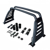 Universal Steel Heavy Duty Roll Bar Dodge RAM 1500/Ford F150/Silverado Full Size Truck Sports Bar LED Light Black Bolt-On Powder