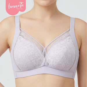 Soutien-gorge sexy en dentelle sans armatures, antibactérien, respirant, à bonnets 3/4, avec bretelles réglables, pour la maternité, l'allaitement, la grossesse et le sommeil - Product Image 1