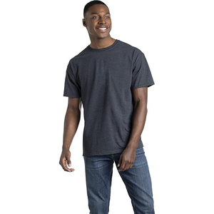 Camiseta de Manga Corta Azul Marino para Hombre, 100% Algodón, Corte Regular, Cuello Redondo, Informal, Tejido de Punto, Color Sólido, Transpirable - Product Image 4