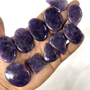 Lepidolite bleue naturelle, cabochon, pierres précieuses en vrac, formes variées, 20-30 mm, vente en gros, livraison rapide - Product Image 2