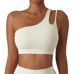 Acheter nouveau Haut de yoga rembourré amovible Soutien-gorge de sport à une épaule 2025 - Product Image 2