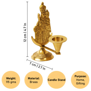 Candelabro de Latón de la Virgen María para Sala de Oración, Decoración del Hogar, Altar de Iglesia y Regalos Religiosos - Product Image 1