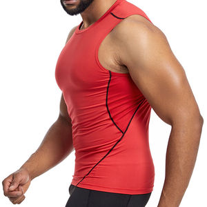 Débardeur de compression athlétique pour homme AMERICAN TRENCH CLOTHING - Personnalisable, ajusté, séchage rapide, 100 % polyester, pour la gym et la course à pied - Product Image 1