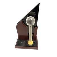 Plaque de récompense d'entreprise personnalisée en bois massif de luxe, gravée au laser rouge, pour événements sportifs et professionnels