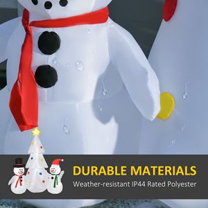 6ft <b>LED</b>-Lighted Christmas Inflatable <b>Tree</b> with Snowmen for Home Indoor & Outdoor Garden Lawn Decoration Party Prop - Product Image 5