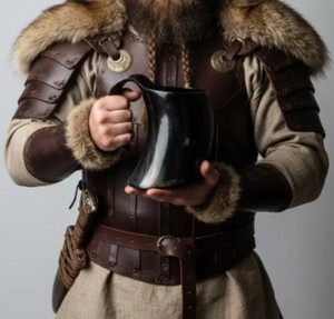Mug en corne fait main, texture naturelle, durable, résistant, écologique, produit décoratif, cadeau - Product Image 3