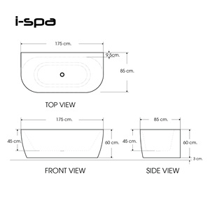 Bañera de Hidromasaje Acrílica Blanca Moderna y Lujosa, Independiente, con Remolino Rectangular para Baño de Hotel - Product Image 5