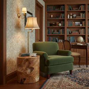 Mesa Auxiliar Redonda Escultural de Raíz de Teca Auténtica Exótica Vintage, Mueble Funcional y Estético, Mesita de Noche, Mesa Esquinera - Product Image 6