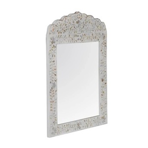 Premium Wooden Decorative <b>Mirror</b> Handcrafted Foliage Border Stylish Statement Piece for Modern Home Decor - Product Image 4