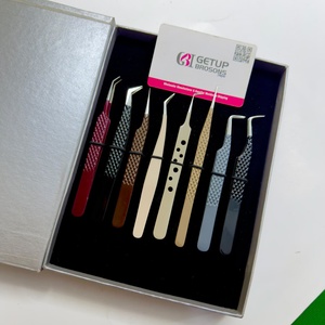 Pince à épiler GETUP BROSONS IMPEX anti-magnétique de précision, en acier inoxydable, revêtement en poudre, couleur personnalisée, longueur 10 mm - Product Image 4