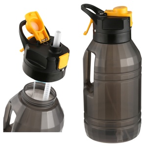 Custom Wide-Mouth PP Fitness <b>Water</b> <b>Bottle</b> <b>with</b> Sports Lid and Easy-Carry <b>Handle</b> Direct Drinking Gym Plastic Drinkware - Product Image 1