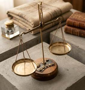 Báscula de Equilibrio de Latón de Calidad Premium para Decoración con Símbolo de Justicia, Recepción de Oficina y Regalos Corporativos - Product Image 1