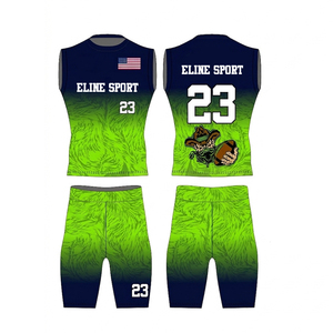 Uniformes de football 7v7 personnalisés à faible MOQ, uniformes de football 7on7 avec nom et numéros d'équipe, vêtements d'équipe - Product Image 1