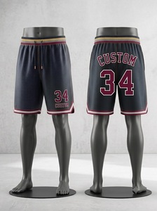 Pantalones cortos de baloncesto personalizados para hombre, amarillos y morados, número 23, con cordón, franja lateral, estampado por sublimación, ropa deportiva informal - Product Image 2