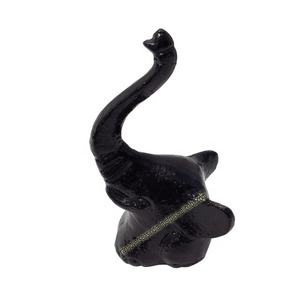 Crochet mural simple tête d'éléphant de super qualité de couleur noire pour serviette, manteau, sac et écharpe à bon prix - Product Image 1