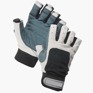 Guantes de Gimnasio QASWA SPORTS de Cuero Vacuno Auténtico, Cierre de Velcro, Medios Dedos, Duraderos, Unisex para Adultos, Color Personalizable, Soporte para Muñeca - Product Image 1
