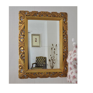 Vintage Design Wooden Wall Mirror Indoor Home Decor Living Room Wall Decor Painted Finishing Design Wall Mirror - Product Image 3