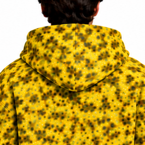 Mustard <b>Leopard</b> <b>Print</b> <b>Hoodie</b> Oversized Pullover Streetwear Sweatshirt Heavyweight Fleece Drawstring Pocket Winter Casual Top - Product Image 4