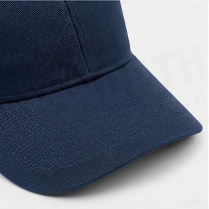 <b>Navy</b> Blue 6-Panel Baseball Cap Adjustable Fitted Unisex Cotton Twill Casual <b>Hat</b> Solid Color Adult Size - Product Image 4