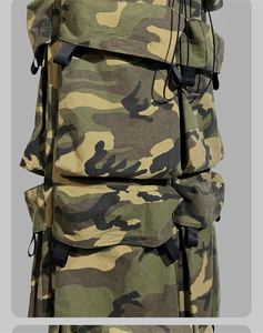 <b>Men's</b> Trending Heavyweight Cotton Elastic Waist Bottom Cargo Pants Lightweight Casual Style with Windproof Sustainable Zipper - Product Image 4