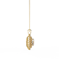 Pendentif en diamant de culture brillant taillé en forme de chaîne, couleur D-E-F, or jaune, rose et blanc massif, luxe, certifié IGI, bijoux fins unisexes