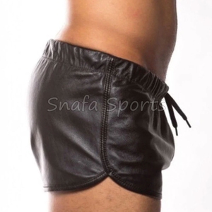 กางเกงขาสั้นหนังน้ำหนักเบาสำหรับผู้ชายใส่ทำงานในฤดูร้อน กางเกงขาสั้นออกกำลังกายสำหรับผู้ชาย มีกระเป๋าข้าง เอวยางยืด ระบายอากาศได้ดี มีจำหน่ายแล้ว - Product Image 3