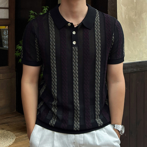 Men's Knitted Short Sleeve T-Shirt Digital Customized Colors Solid Front Logo Regular Fit Casual Breathable 100% Cotton <b>Canvas</b> - Product Image 2