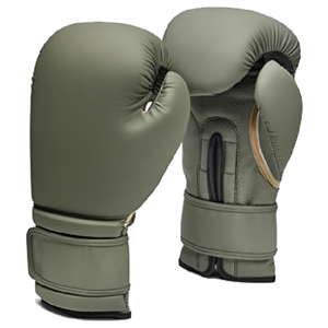 Gray PU Leather Boxing <b>Gloves</b> Training Adjustable Wrist Strap Velcro Closure for Adults - Product Image 2