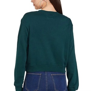 เสื้อสเวตเชิ้ตผู้หญิงลำลองแบบใหม่ สีส้ม ผลิตจากผ้าฝ้ายโพลีเอสเตอร์ 100% เสื้อสเวตเชิ้ตแฟนซีสำหรับผู้หญิง บริการ OEM - Product Image 2