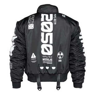 Cyberpunk Techwear <b>Jacket</b> Men's Tactical Bomber Streetwear Windbreaker Multi-Pocket Harajuku Urban Utility Flight Sportswear - Product Image 3