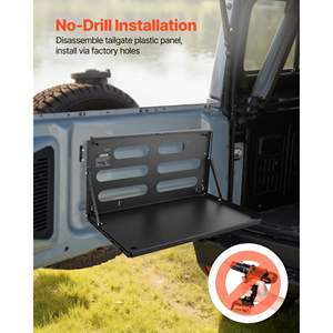Mesa para Puerta Trasera de Jeep Wrangler JK 2007-2024, 88 Libras, Acero al Carbono, Plegable, Panel Molle, Almacenamiento de Carga en la Puerta Trasera - Product Image 6