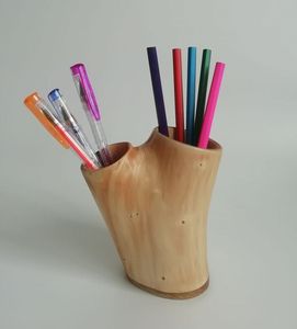 Organizador de Escritorio de Madera Ecológico para Papelería, Portalápices de Madera para Uso Diario en la Oficina, Organizador de Escritorio Profesional de Madera con P - Product Image 2