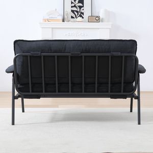 Canapé de salon noir de 53 pouces, aménagement spacieux pour les petits appartements, facile à manipuler, adapté à divers scénarios pour les soirées cinéma - Product Image 5