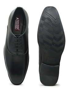Chaussures Derby classiques en cuir noir Asken Atelier pour hommes - Cuir véritable élégant, légères et confortables pour le bureau et les soirées - Product Image 3