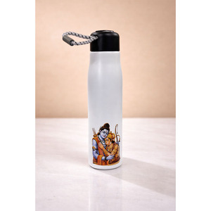 Bouteille d'eau en métal personnalisée Ram Hanuman avec impression pour usage promotionnel au bureau - Édition Fête des Mères et Halloween - Product Image 1