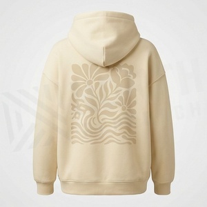 เสื้อฮู้ดดี้ผู้หญิงแบบไหล่ตกสำหรับฤดูหนาว สีตามสั่ง พิมพ์โลโก้ด้านหน้า ผ้าฝ้ายลายเรียบ ขายส่งแบบสวมหัว - Product Image 2
